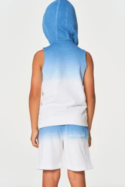 Cheap Chaser Brand Boys Linen French Terry Sleeveless Muscle Pullover Hoodie