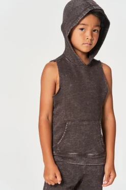 Flash Sale Chaser Brand Boys Linen French Terry Sleeveless Muscle Pullover Hoodie