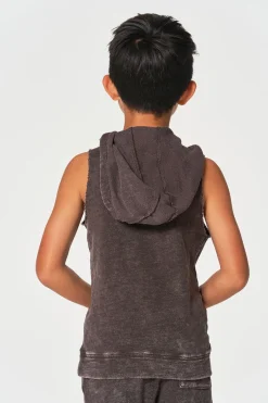 Flash Sale Chaser Brand Boys Linen French Terry Sleeveless Muscle Pullover Hoodie