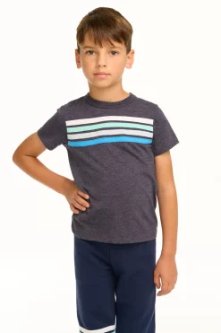 Outlet Chaser Brand Boy's Recycled Vintage Jersey Coastin' Stripe Tee
