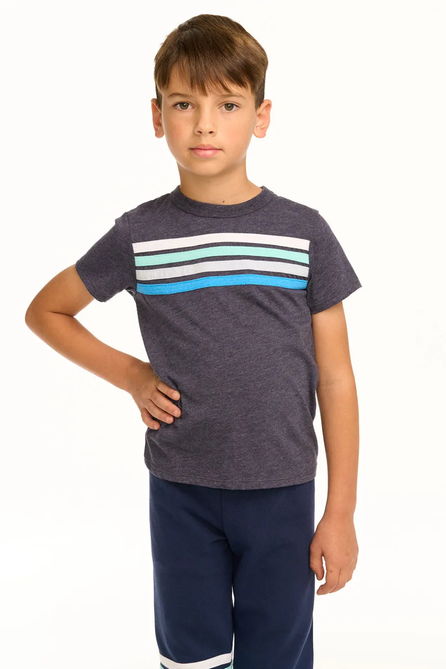 Outlet Chaser Brand Boy's Recycled Vintage Jersey Coastin' Stripe Tee