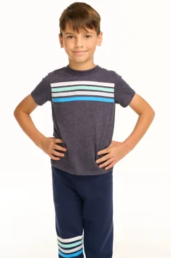 Outlet Chaser Brand Boy's Recycled Vintage Jersey Coastin' Stripe Tee