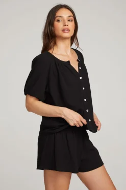 Hot Chaser Brand Brentwood Licorice Blouse