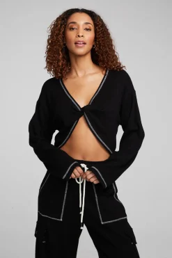 Outlet Chaser Brand Briaa Shadow Black Long Sleeve Tee