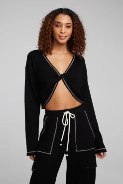 Outlet Chaser Brand Briaa Shadow Black Long Sleeve Tee
