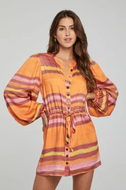 New Chaser Brand Cabrillo Mini Dress - Sunset Stripe