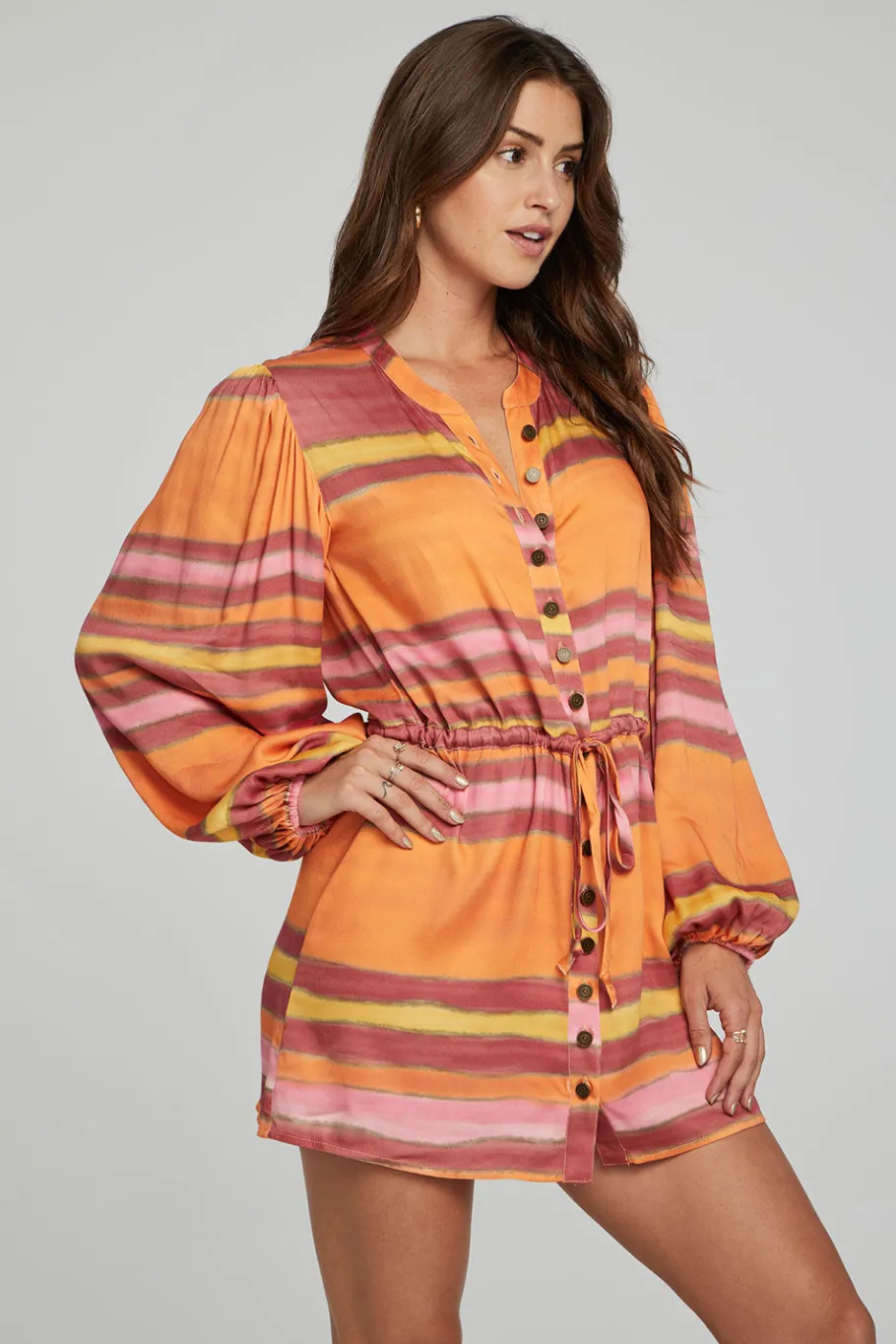 New Chaser Brand Cabrillo Mini Dress - Sunset Stripe