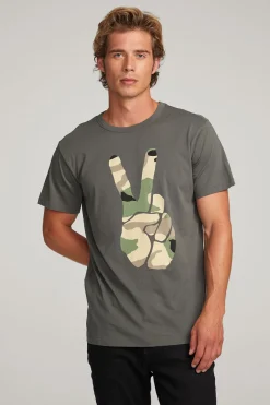 Sale Chaser Brand Camo Peace Mens Tee