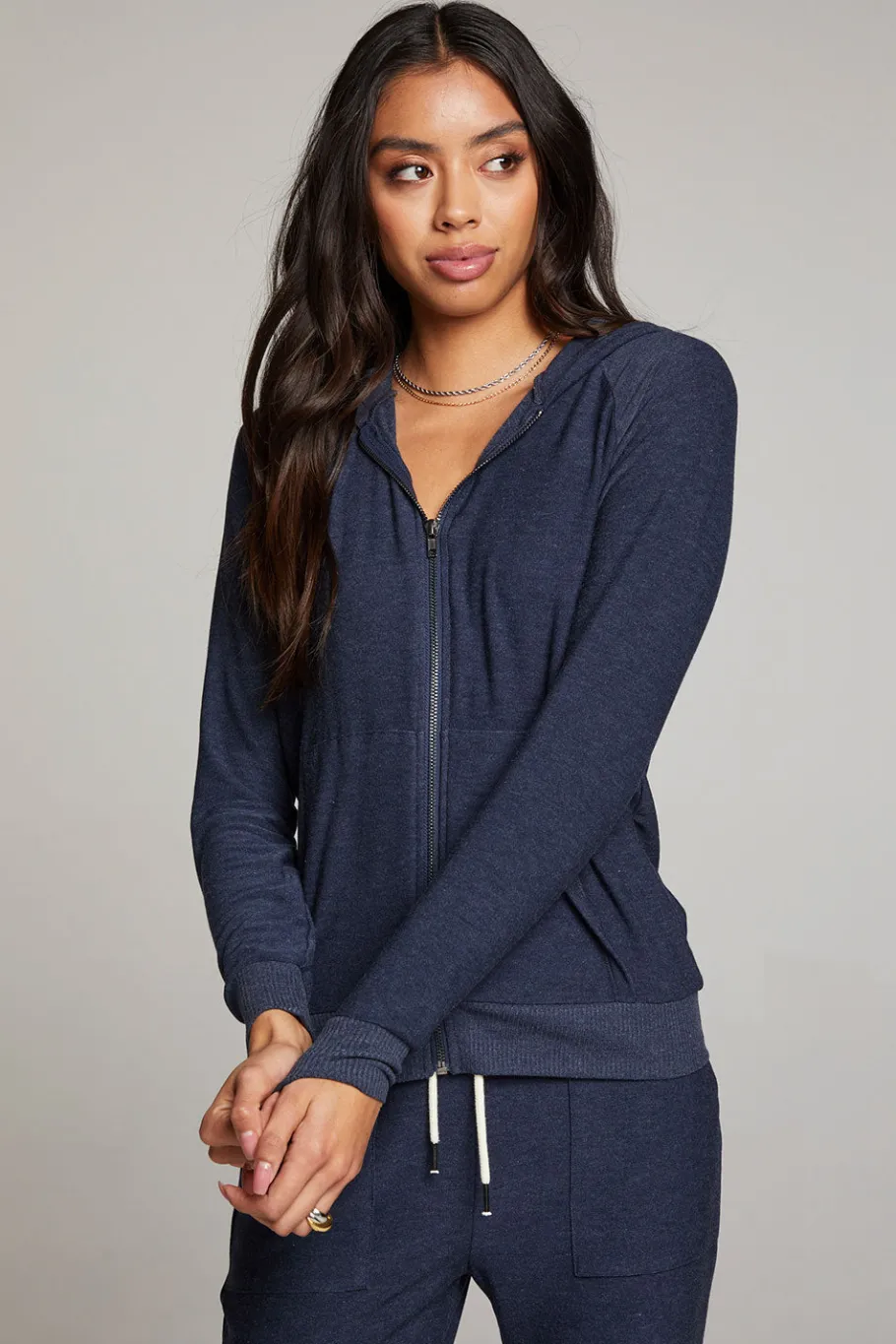 Shop Chaser Brand Canopy Long Sleeve Raglan Zip Up Hoodie