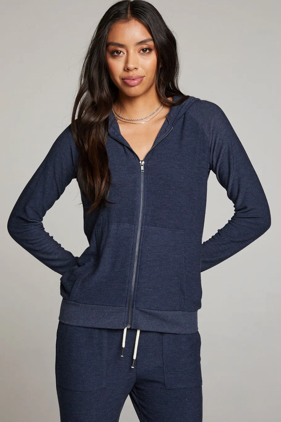 Shop Chaser Brand Canopy Long Sleeve Raglan Zip Up Hoodie