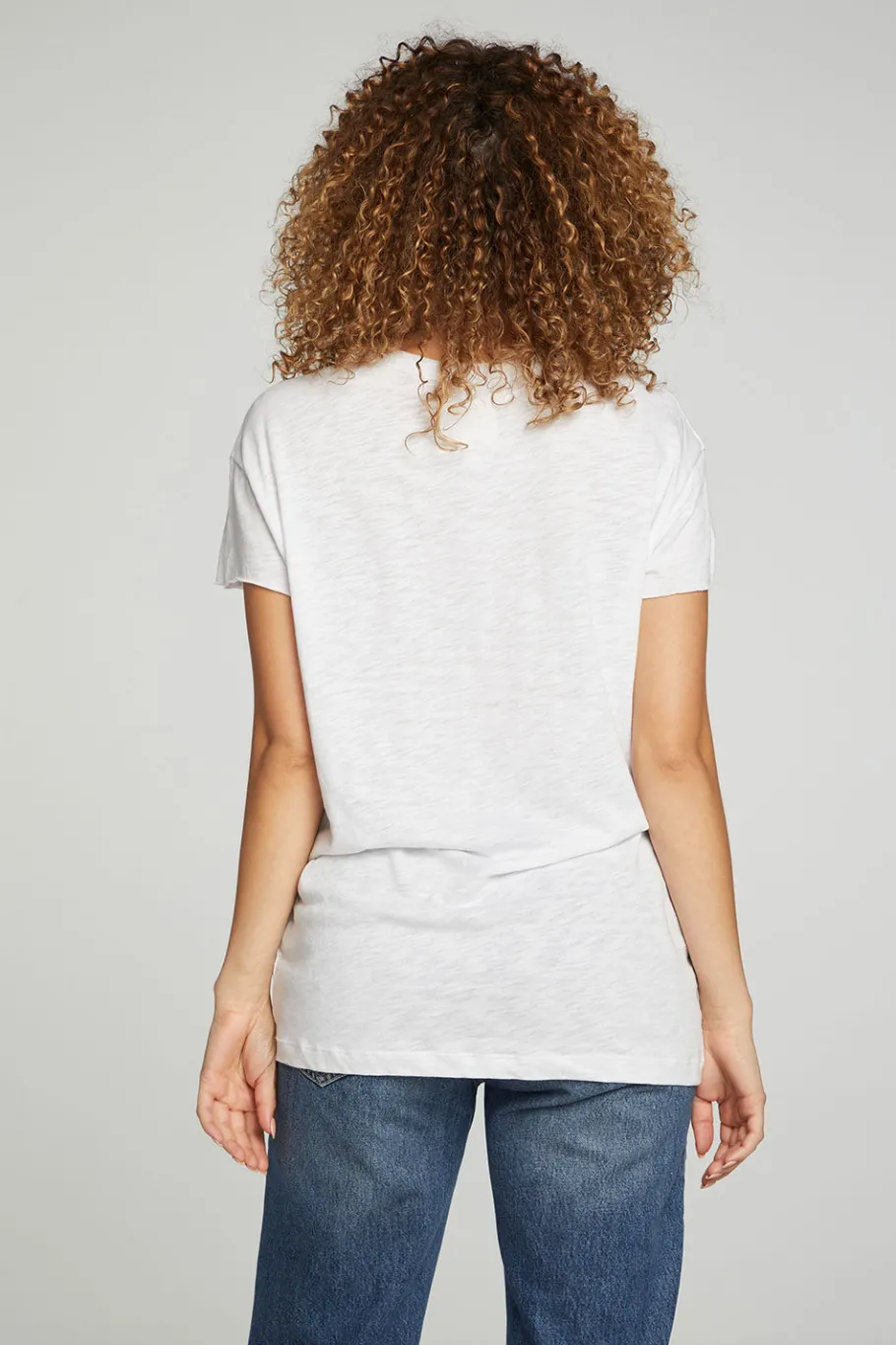 New Chaser Brand Cap Sleeve Crew Neck Tee