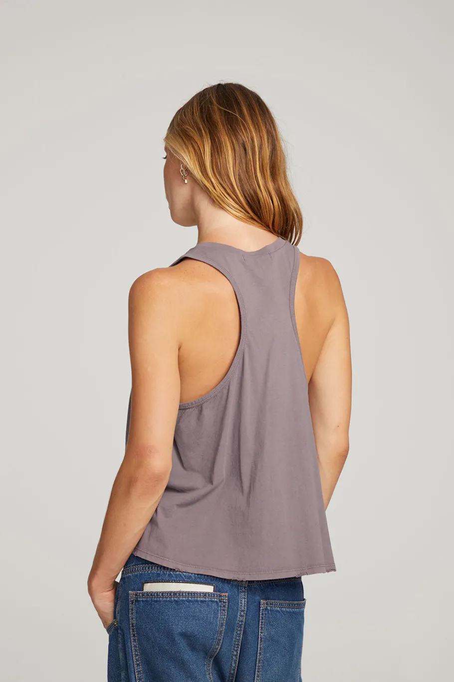 Cheap Chaser Brand Carmel Purple Sage Tank Top
