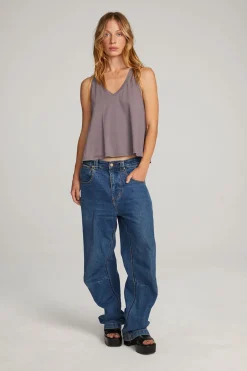Cheap Chaser Brand Carmel Purple Sage Tank Top