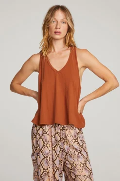Online Chaser Brand Carmel Whiskey Tank Top