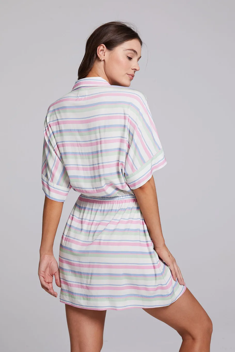 Hot Chaser Brand Carmela Positano Stripe Mini Dress