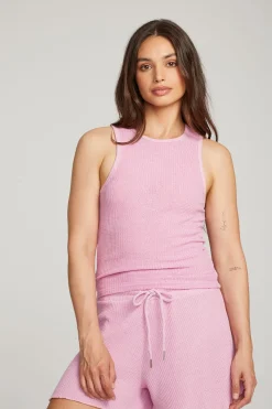 Best Sale Chaser Brand Carnaby Pastel Lavender Tank Top