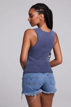Clearance Chaser Brand Carnaby Washed Indigo Tank Top