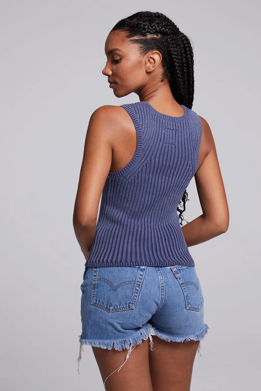 Clearance Chaser Brand Carnaby Washed Indigo Tank Top