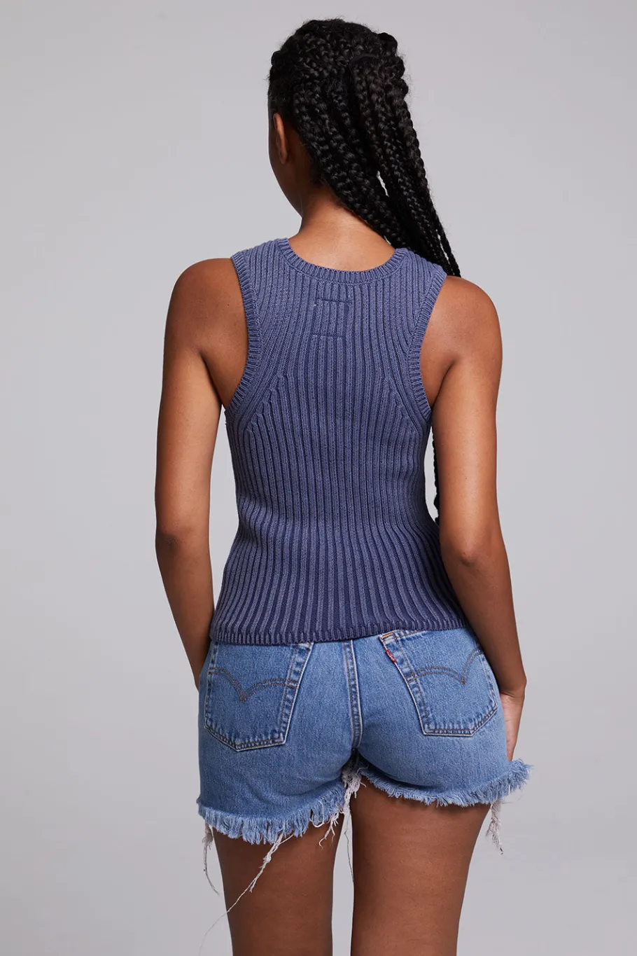 Clearance Chaser Brand Carnaby Washed Indigo Tank Top