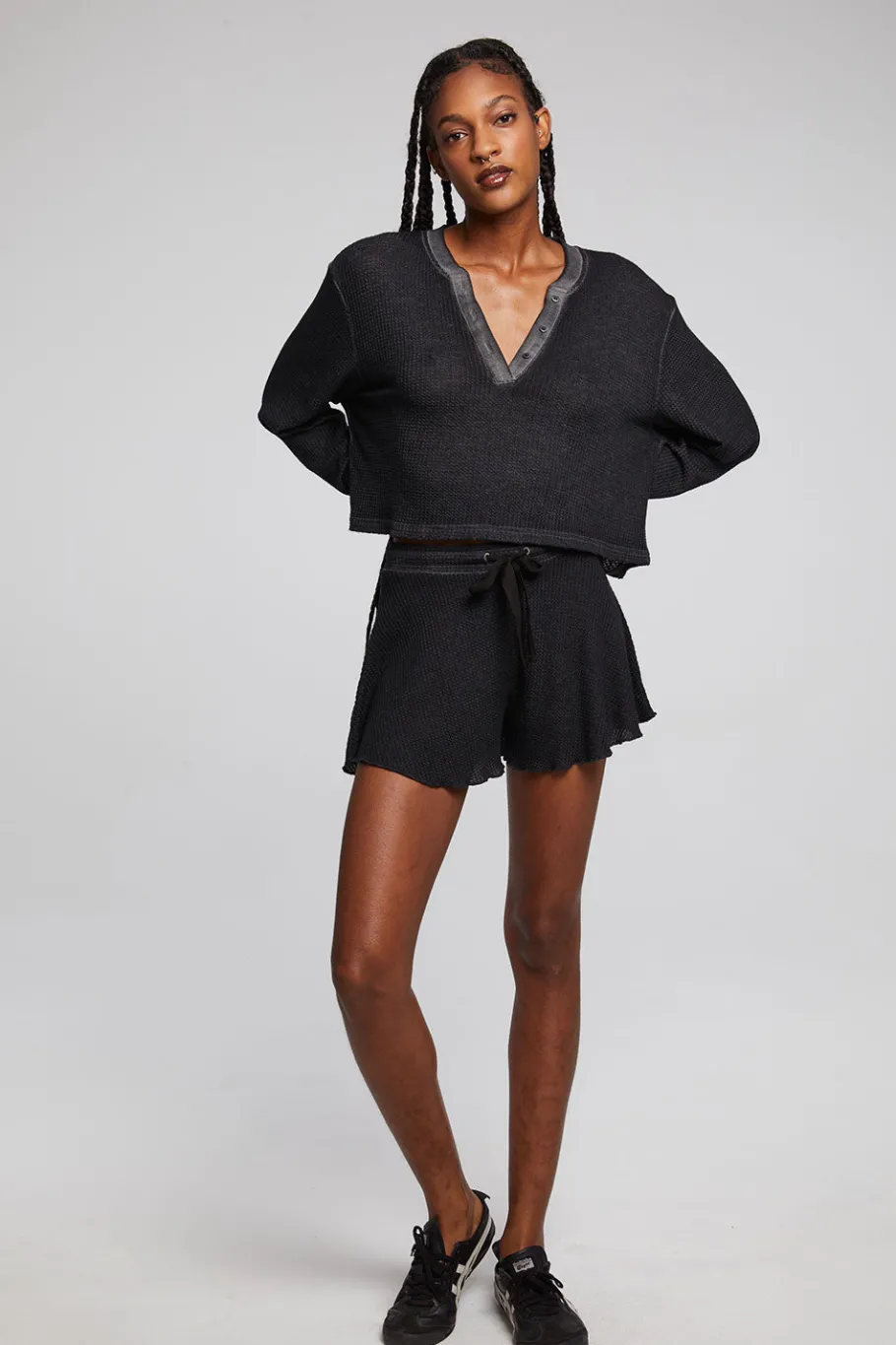 Fashion Chaser Brand Casey Licorice Henley