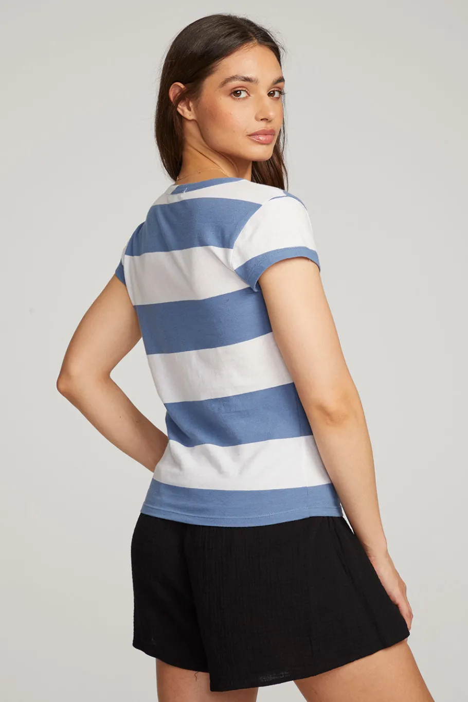 Best Chaser Brand Chandler Vintage Blue Stripe Tee