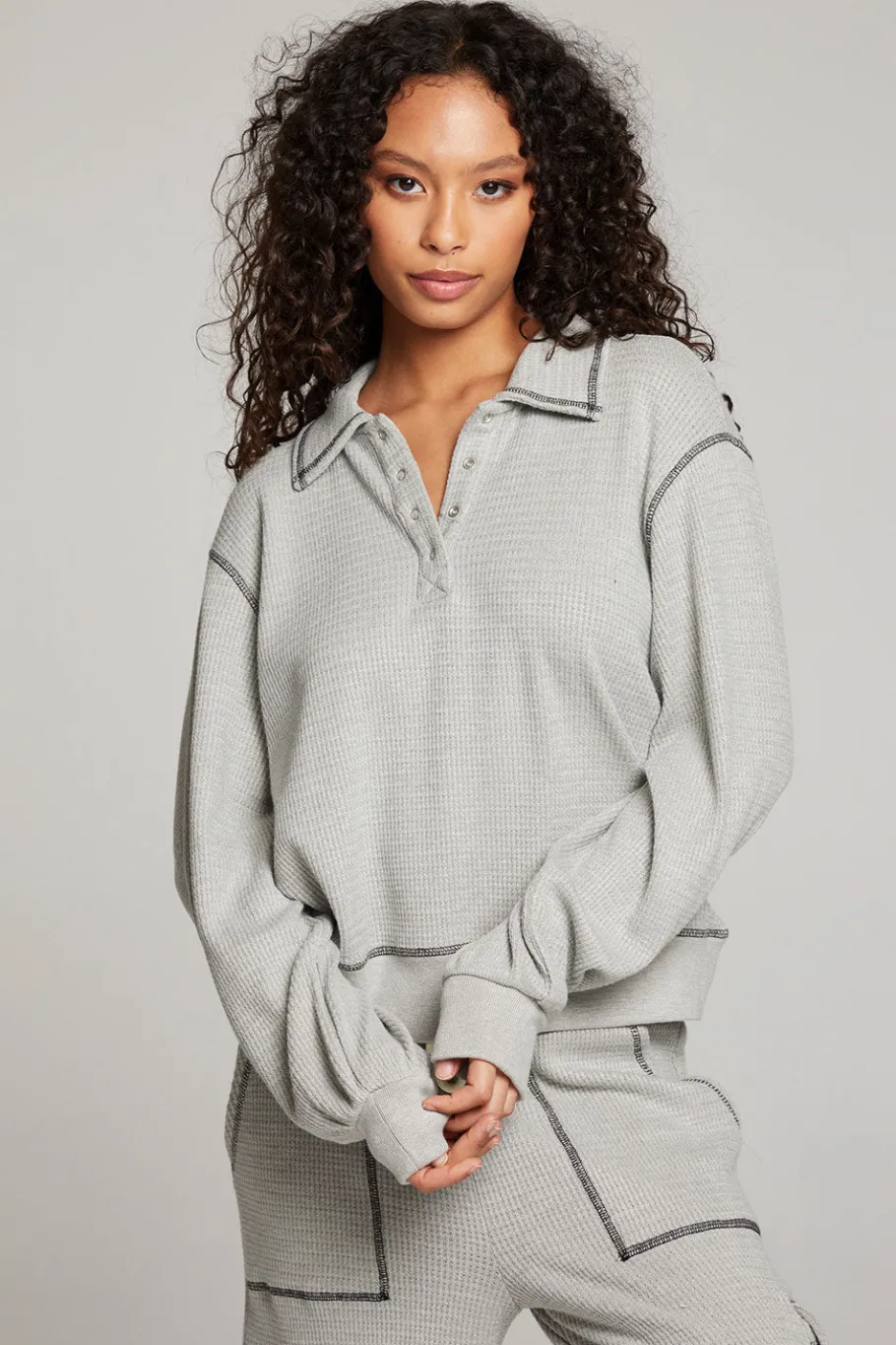 New Chaser Brand Church Heather Grey Long Sleeve