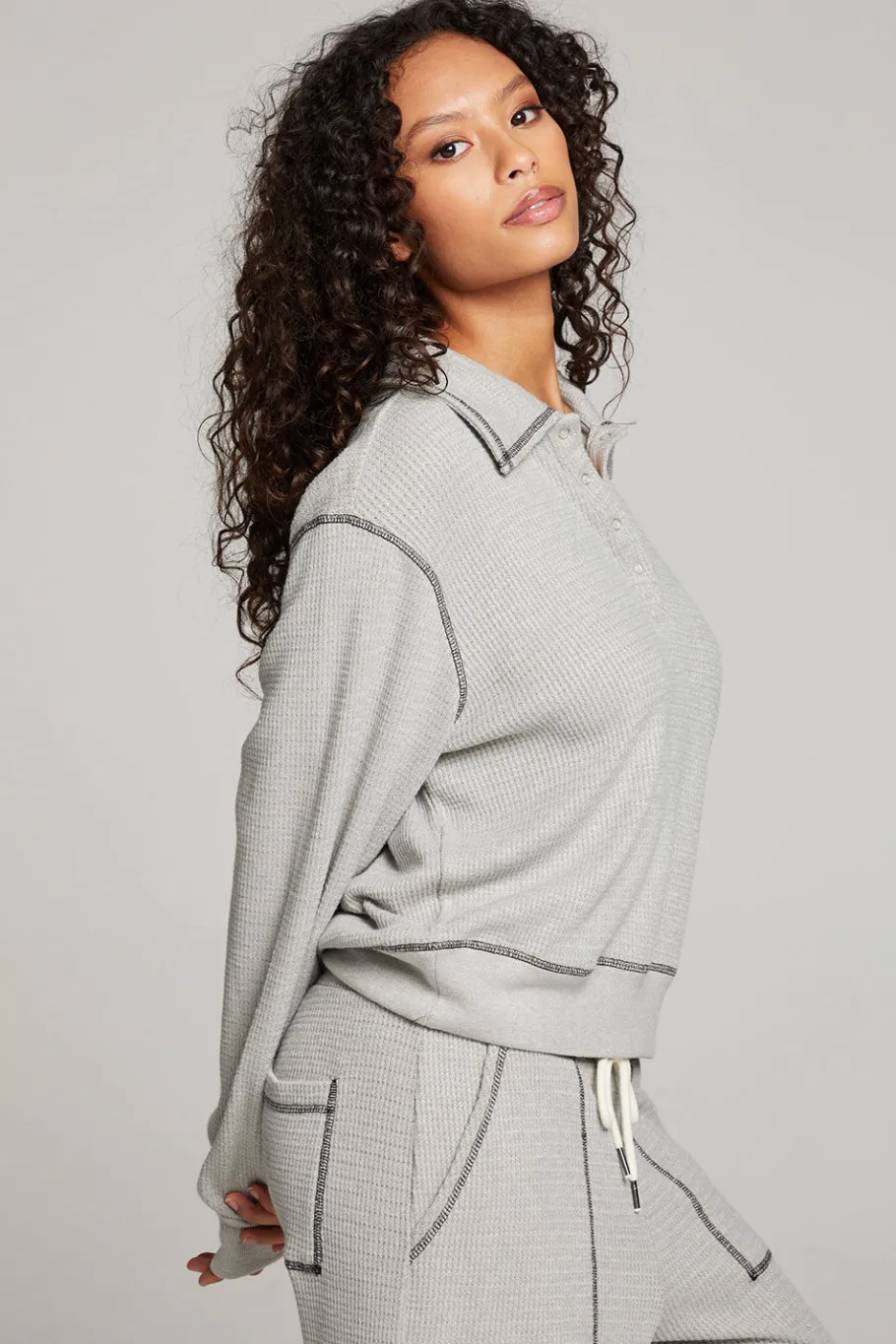 New Chaser Brand Church Heather Grey Long Sleeve