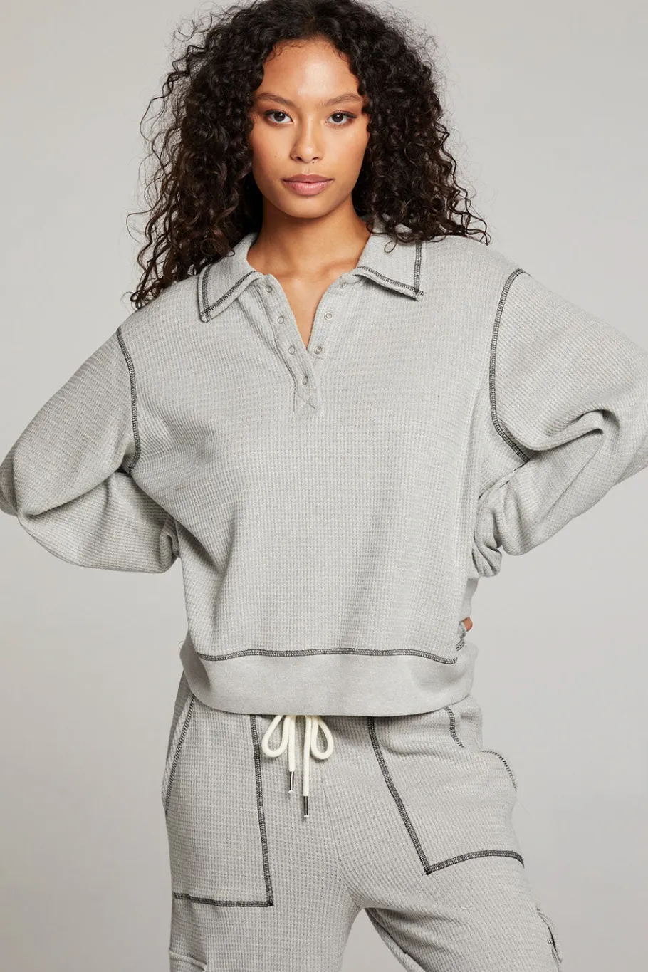 New Chaser Brand Church Heather Grey Long Sleeve