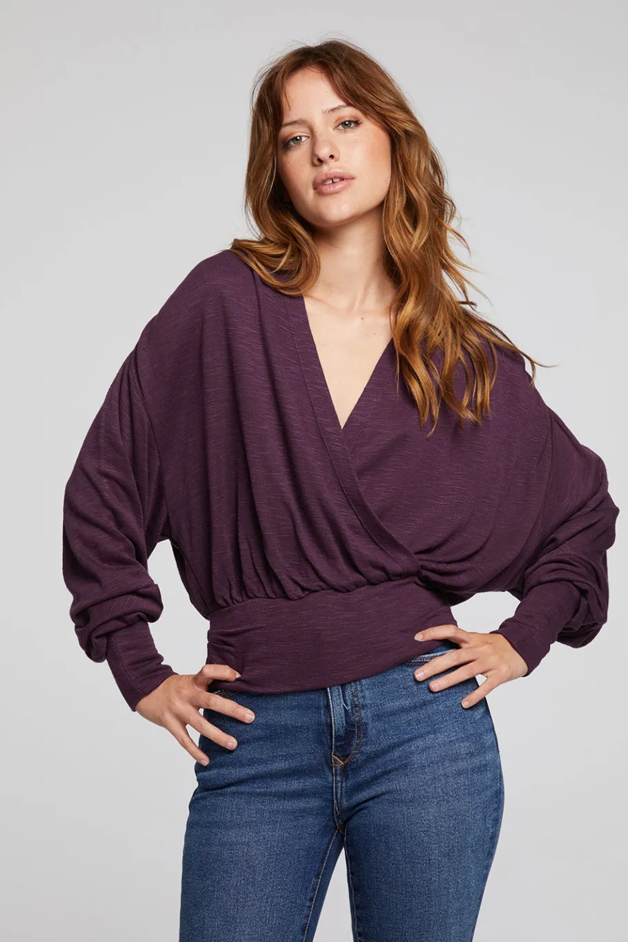 Cheap Chaser Brand City Plum Perfect Blouse