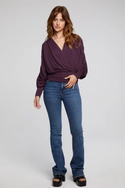 Cheap Chaser Brand City Plum Perfect Blouse