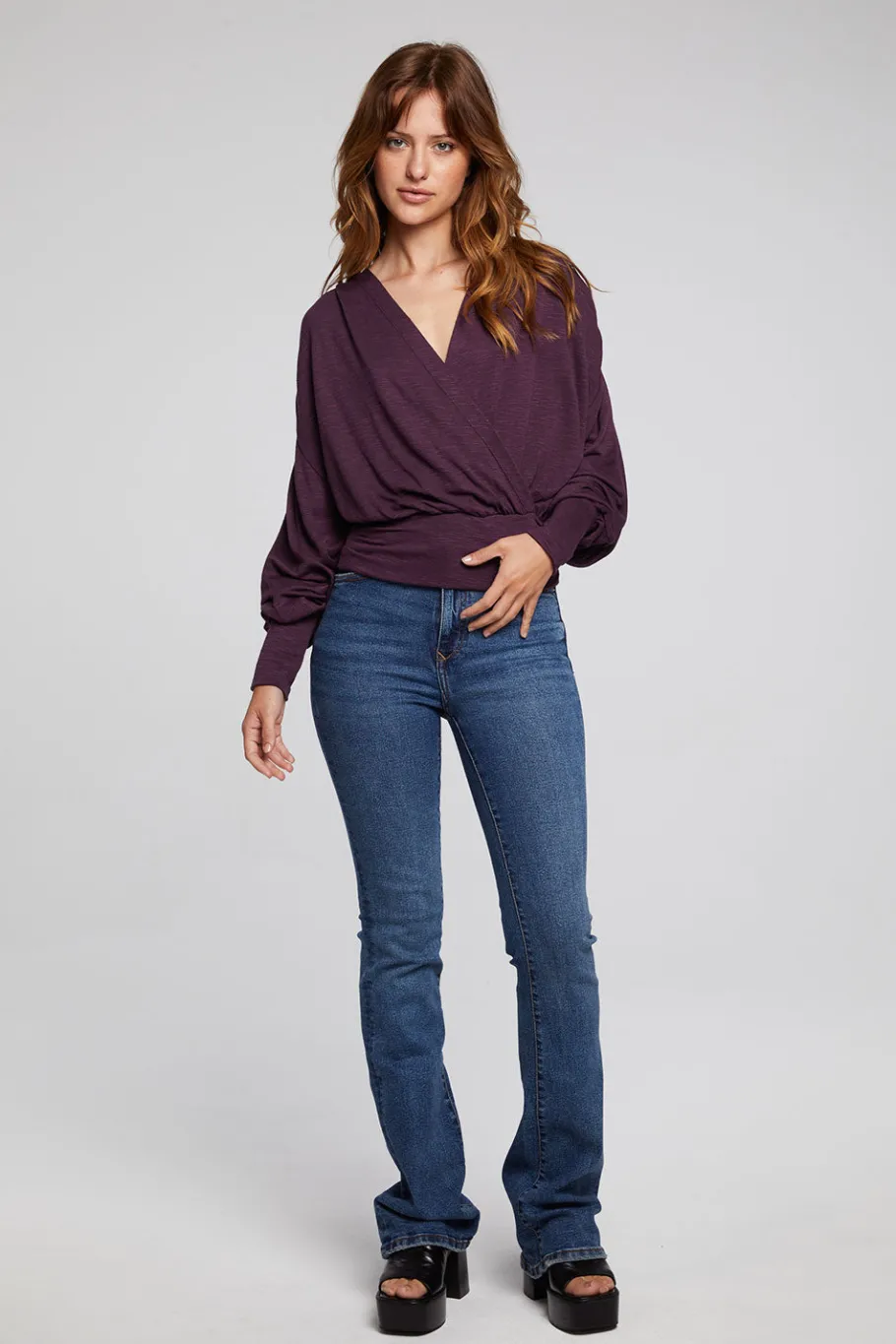 Cheap Chaser Brand City Plum Perfect Blouse