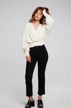 New Chaser Brand City Starry White Blouse