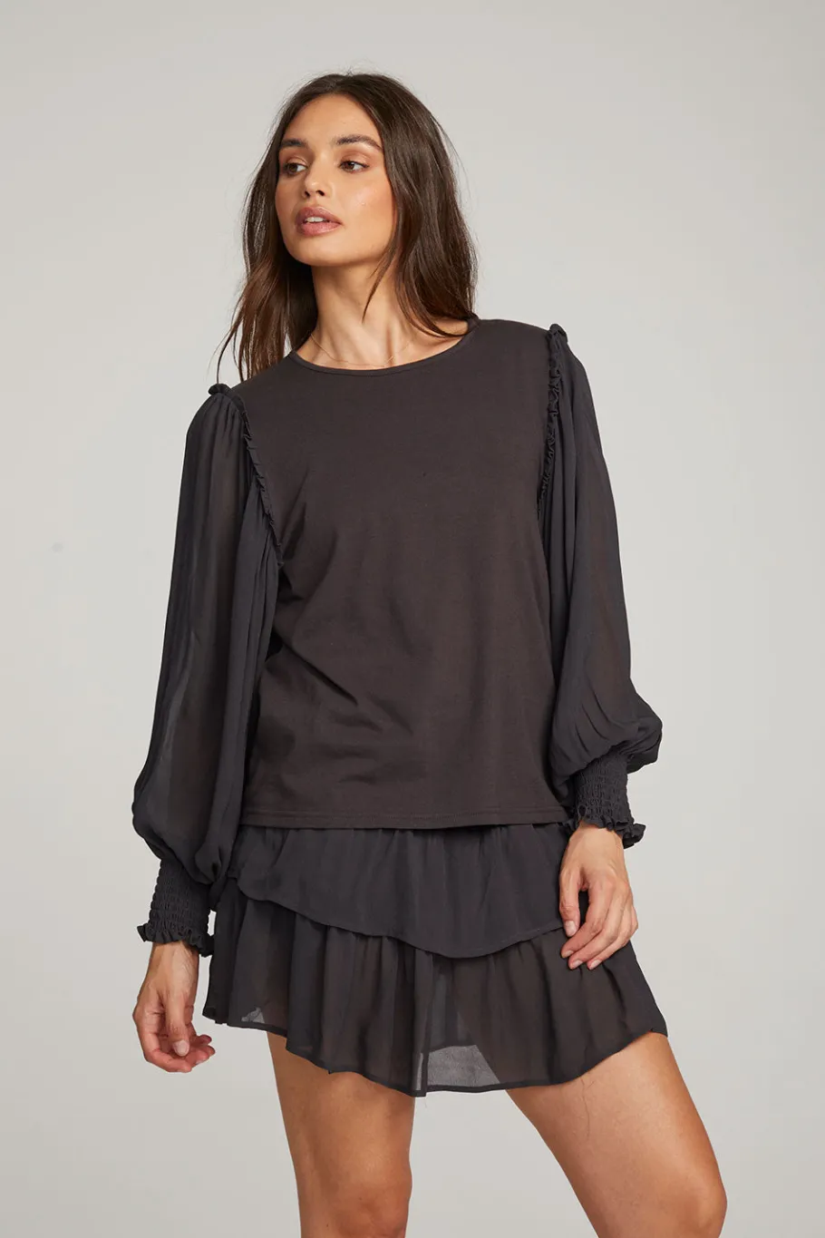 Cheap Chaser Brand Clyde Licorice Blouse