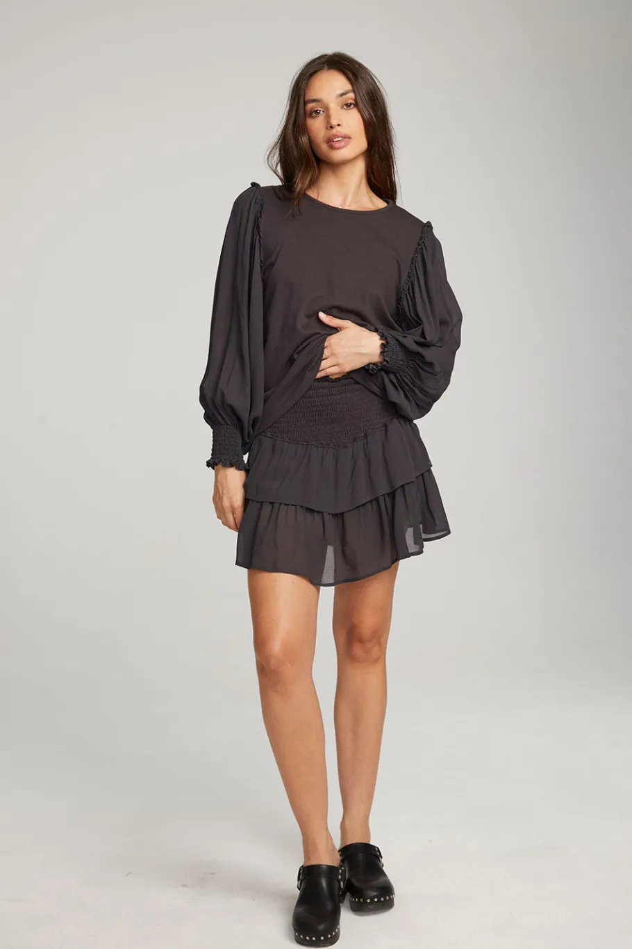 Cheap Chaser Brand Clyde Licorice Blouse