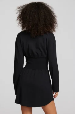 Shop Chaser Brand Coast Cotton Jersey Long Sleeve Mini Dress