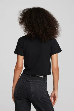 Cheap Chaser Brand Coast Cotton Jersey Mockneck Tee With Rib