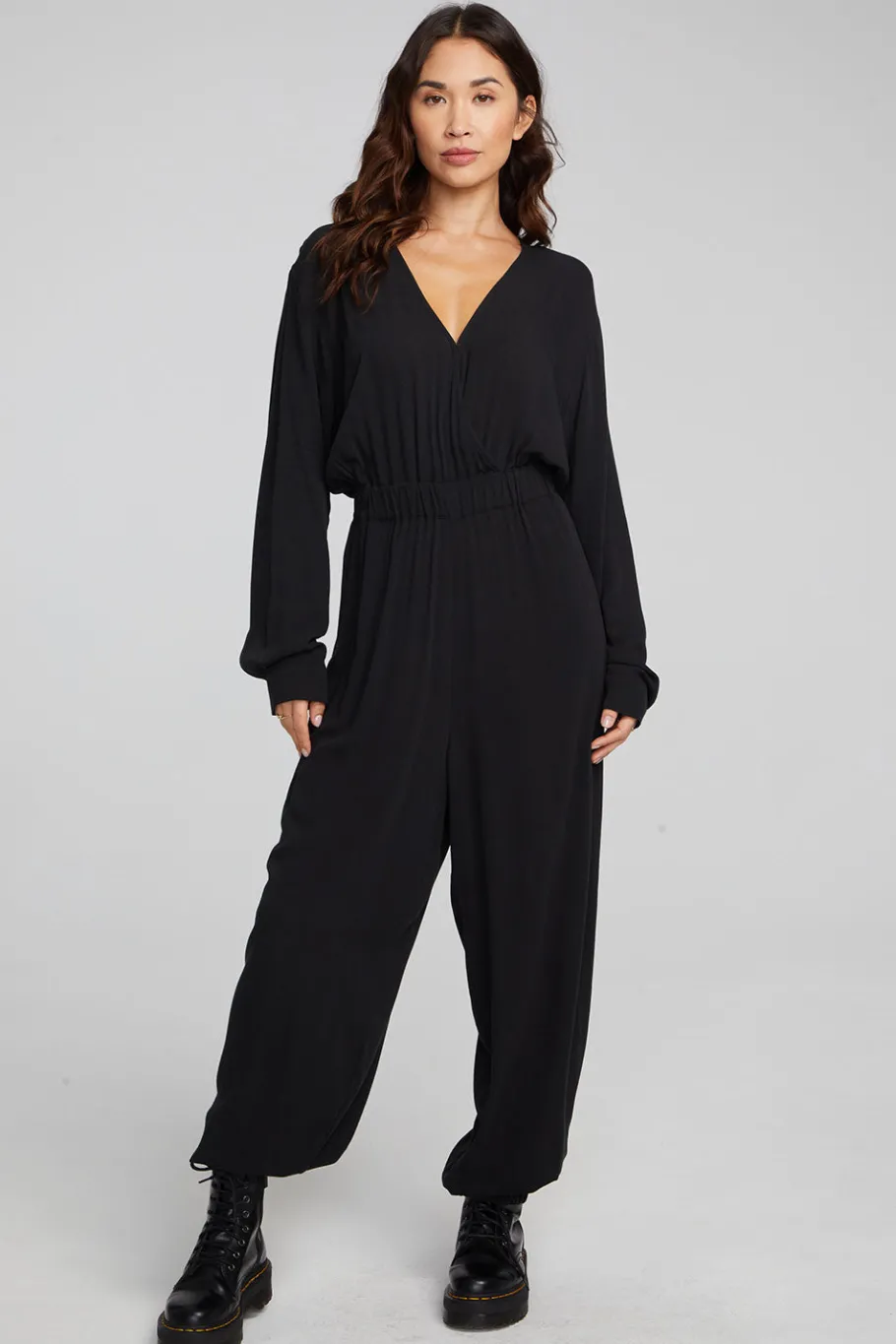Cheap Chaser Brand Colette Shadow Black Jumpsuit