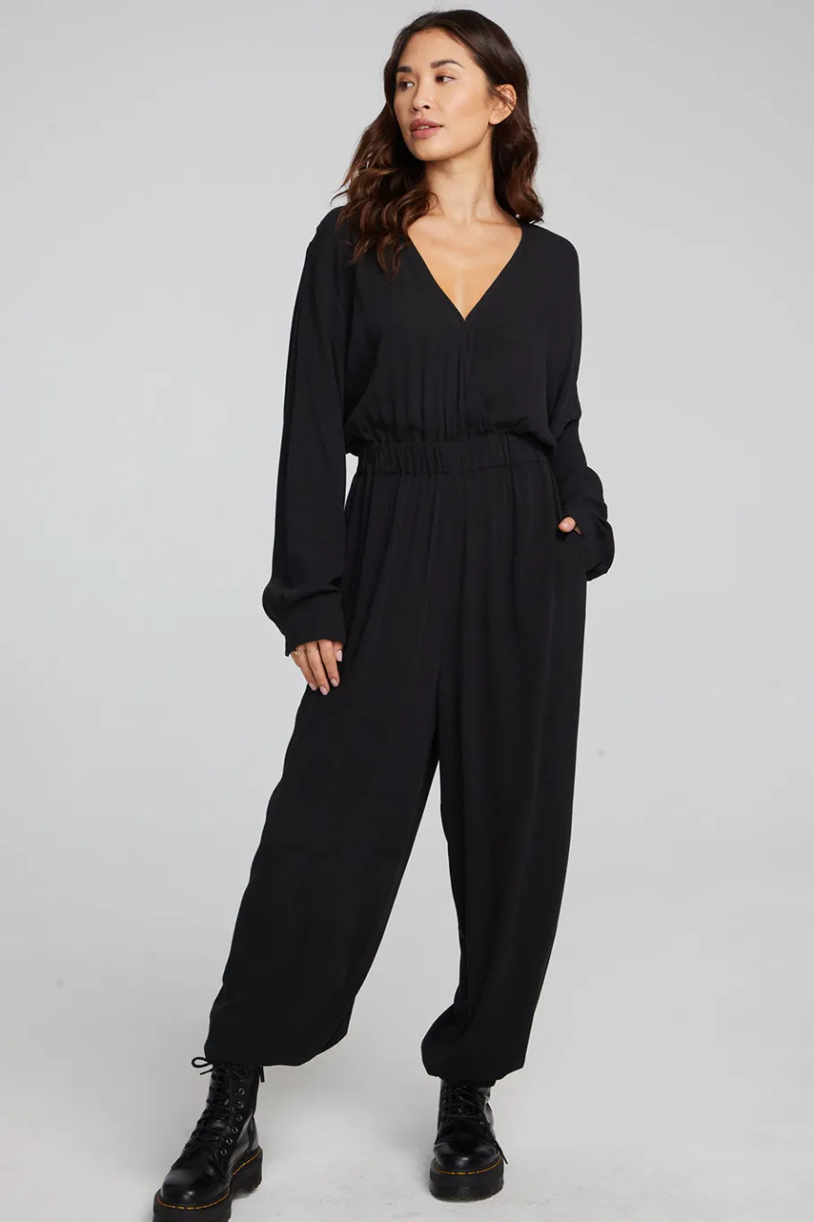 Cheap Chaser Brand Colette Shadow Black Jumpsuit