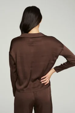 Online Chaser Brand Collared Half Placket Dolman