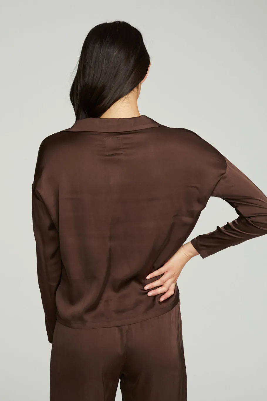 Online Chaser Brand Collared Half Placket Dolman