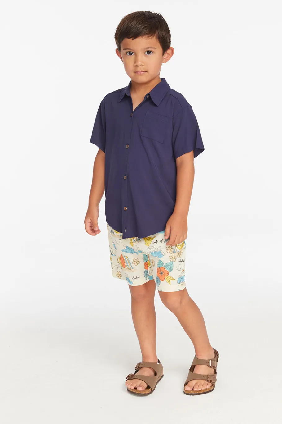 Cheap Chaser Brand Collared Sapphire Blue Button Down Boys Shirt