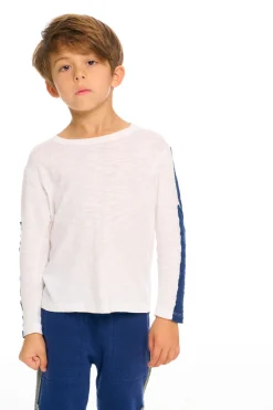 Best Sale Chaser Brand Color Blocked Crewneck Bolt Long Sleeve Tee