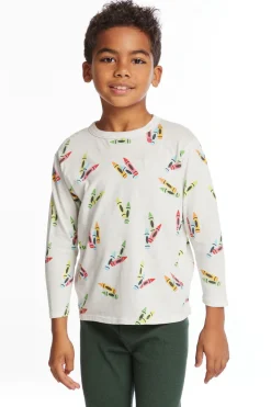 Best Sale Chaser Brand Coloring Time Boys Long Sleeve Crew Neck Tee