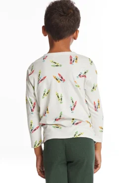 Best Sale Chaser Brand Coloring Time Boys Long Sleeve Crew Neck Tee