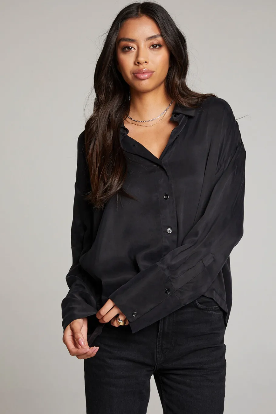 Outlet Chaser Brand Corall Licorice Button Up