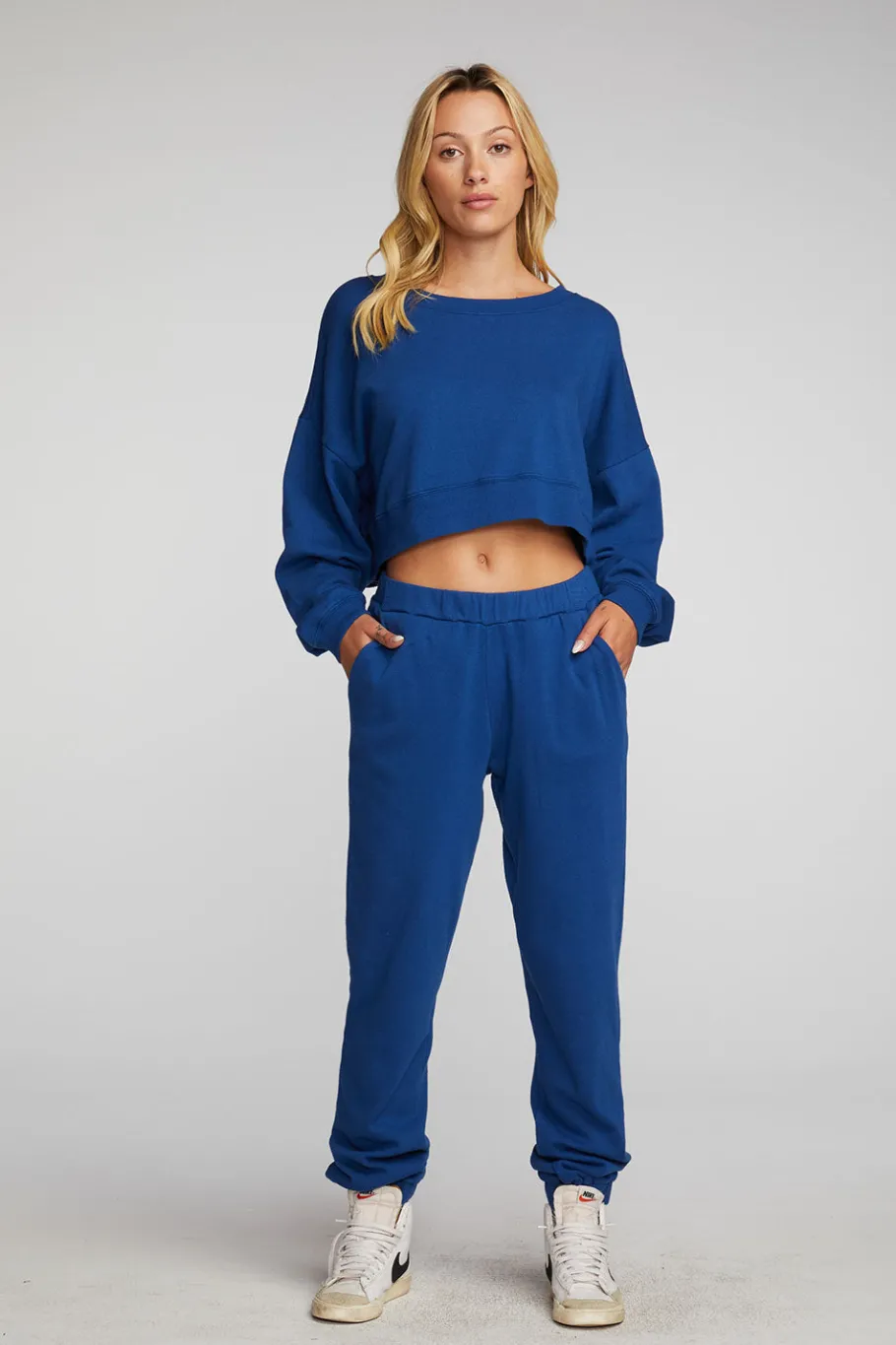 Store Chaser Brand Cotton Fleece Crewneck Pullover With Rib