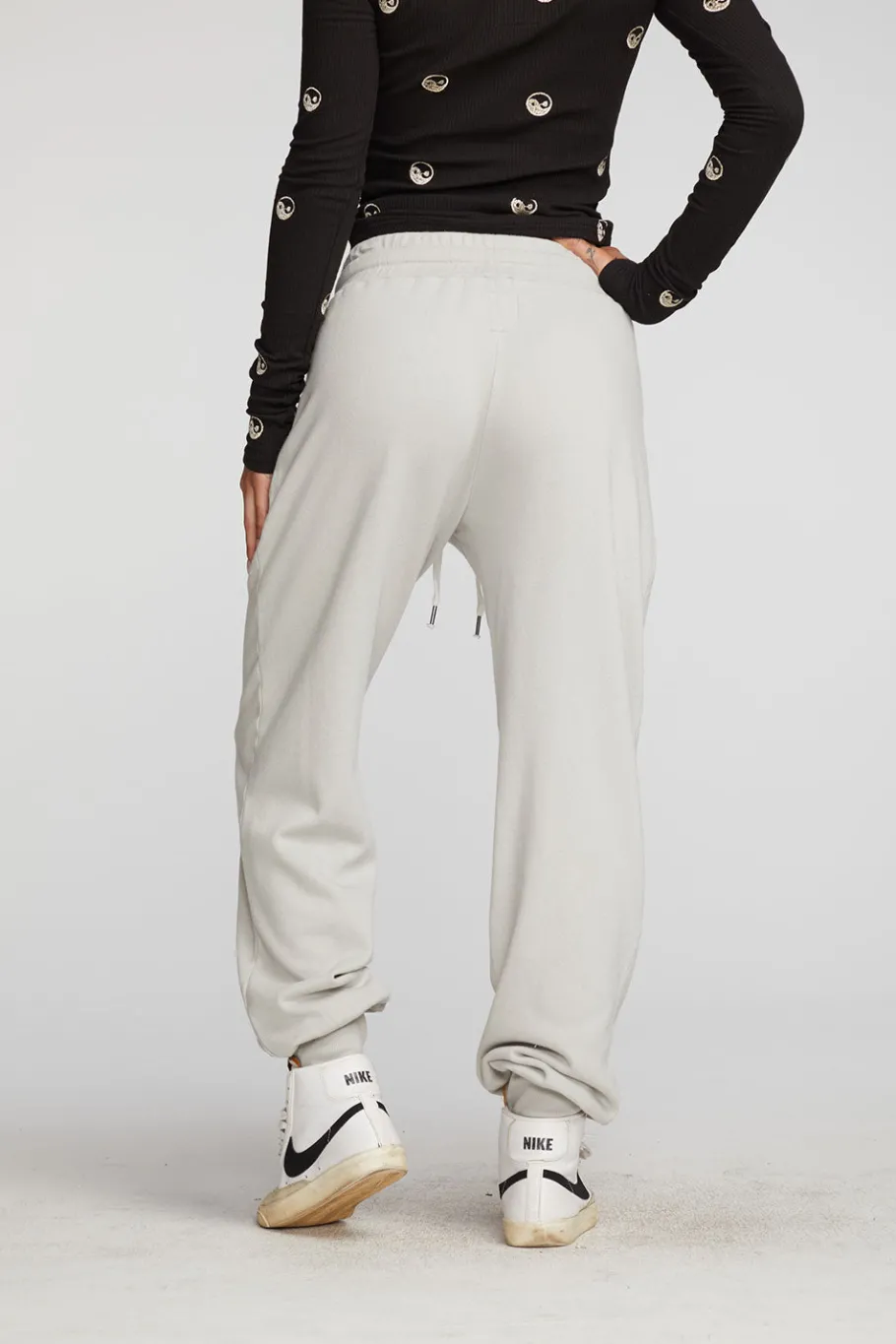 Outlet Chaser Brand Cotton Fleece Joggers With Rib And Shoestring Tie