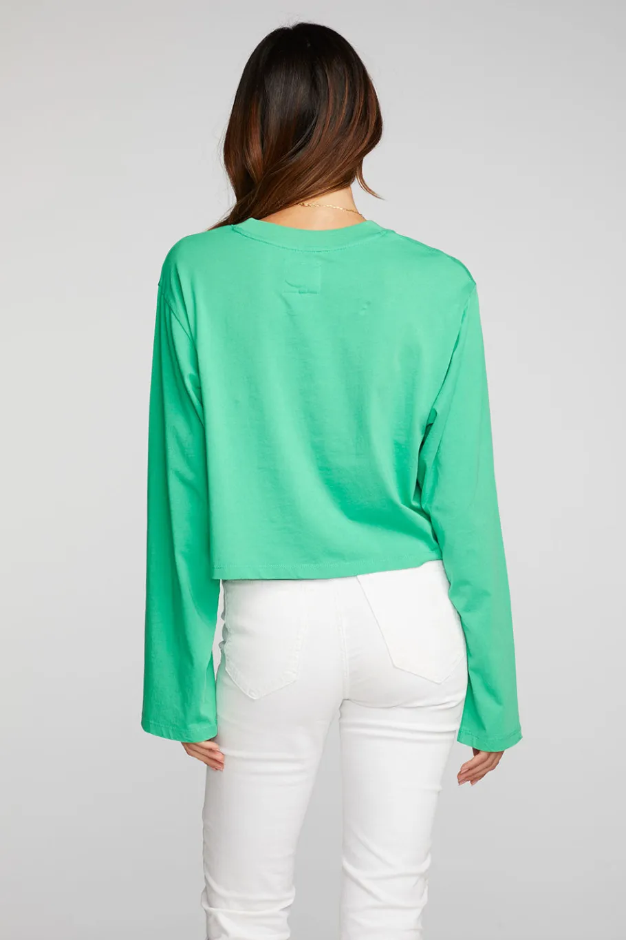 Flash Sale Chaser Brand Cotton Jersey Cropped Long Sleeve Tee