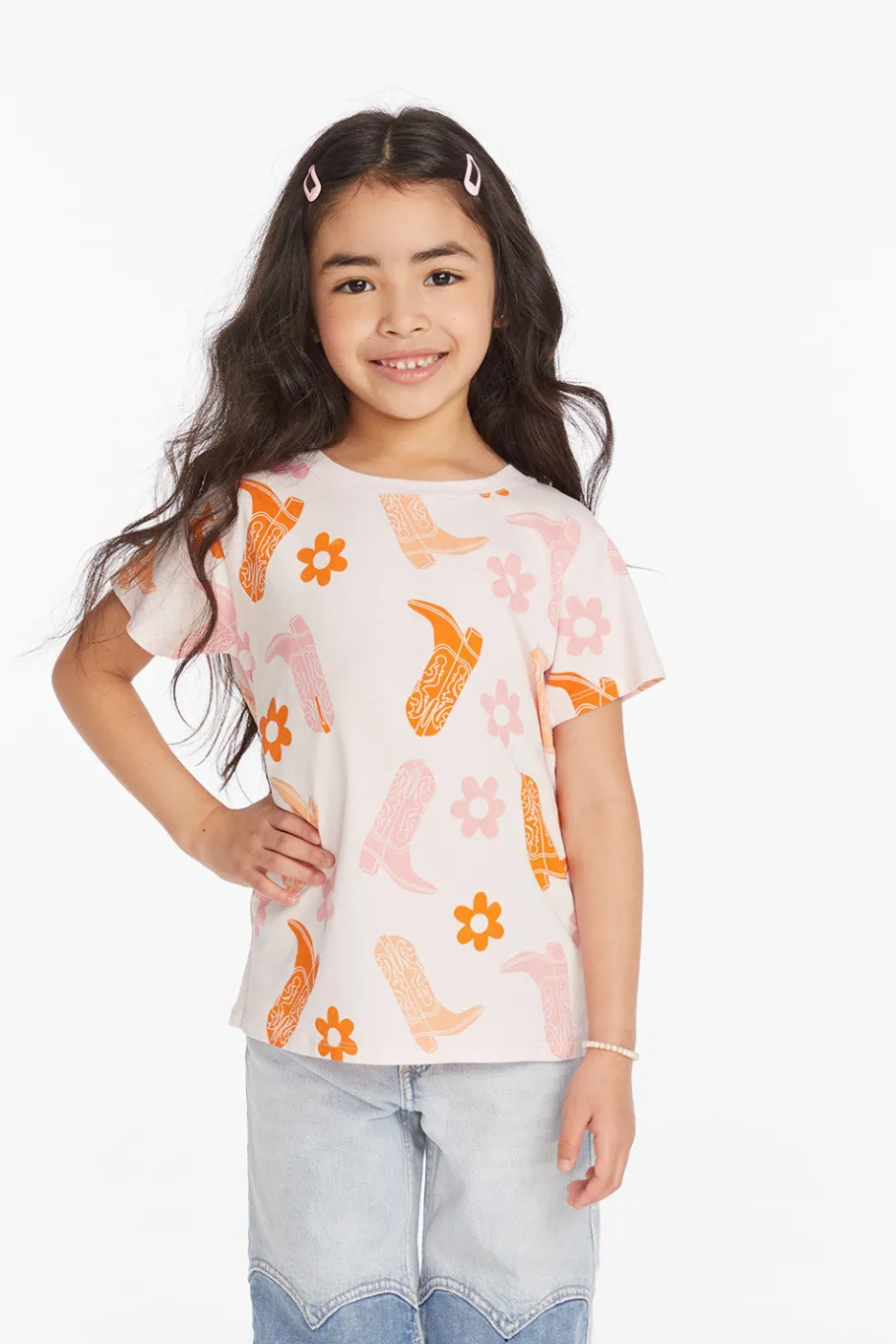 Flash Sale Chaser Brand Cowgirl Boots Girls Tee
