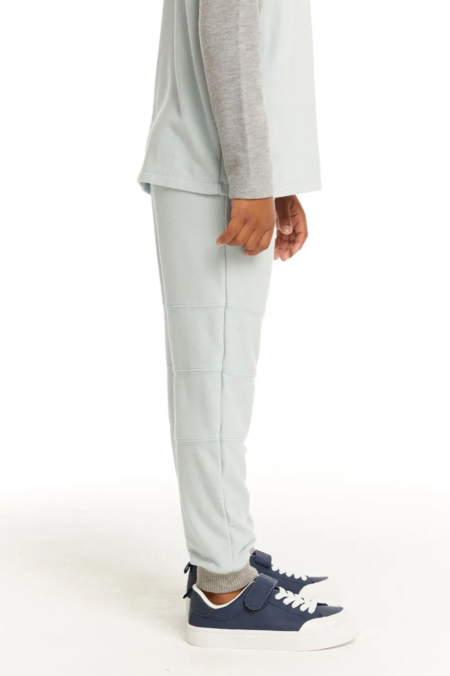 Outlet Chaser Brand Cozy Knit Blue Bird Pant With Seamed Panels